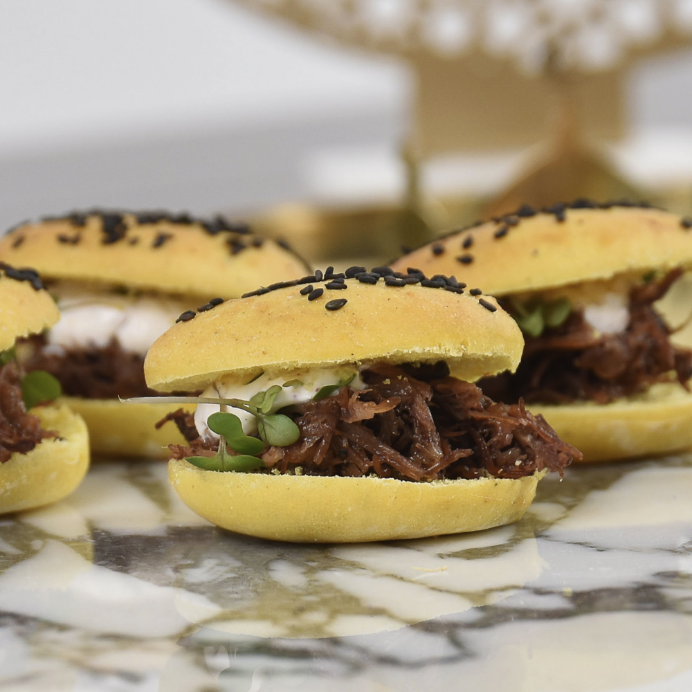 Khameer Pulled Beef Slider with Tamarind Labnah